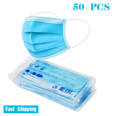 PP Spunbonded Disposable 3 Layer Mask CE FDA MSDS Approval Non Woven Face Masks